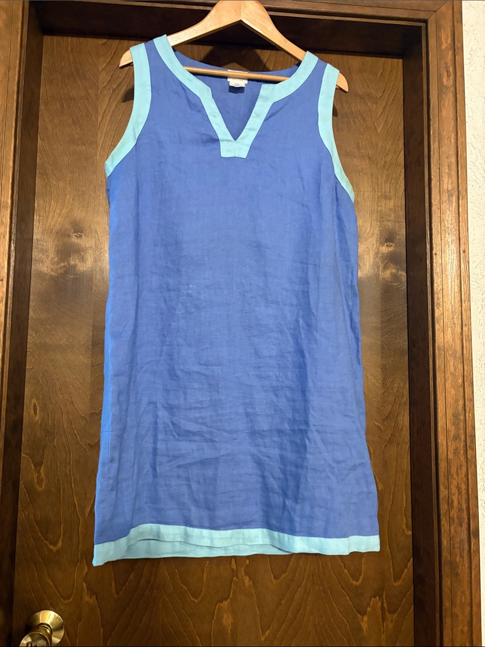 Sigrid Olsen Blue Tunic with Light Blue Trim